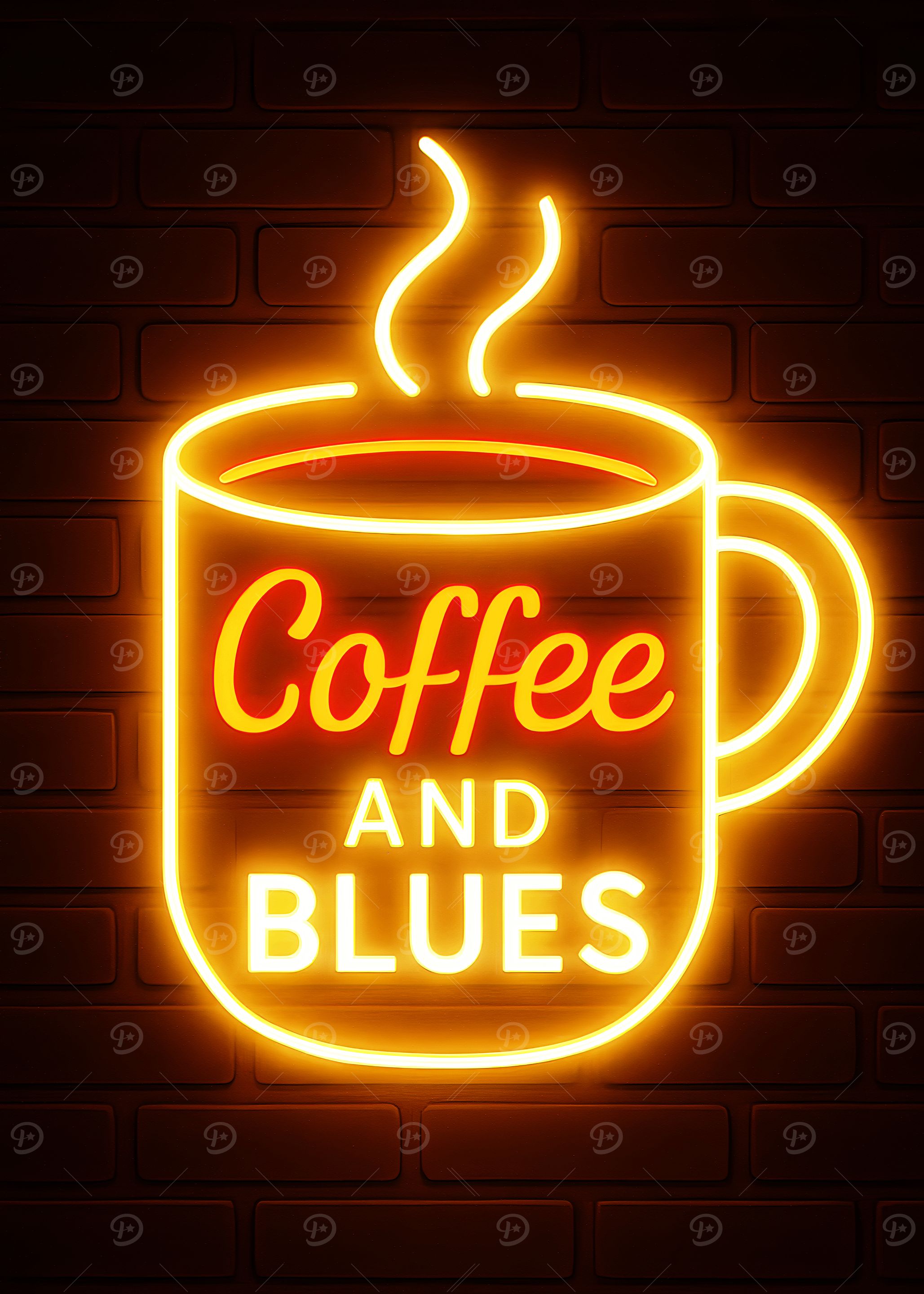 Coffee and Blues Neon Sign
