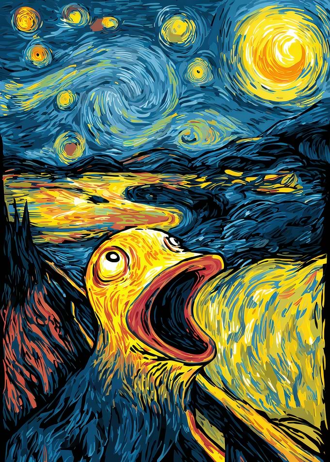 Duck Scream Starry Night Parody