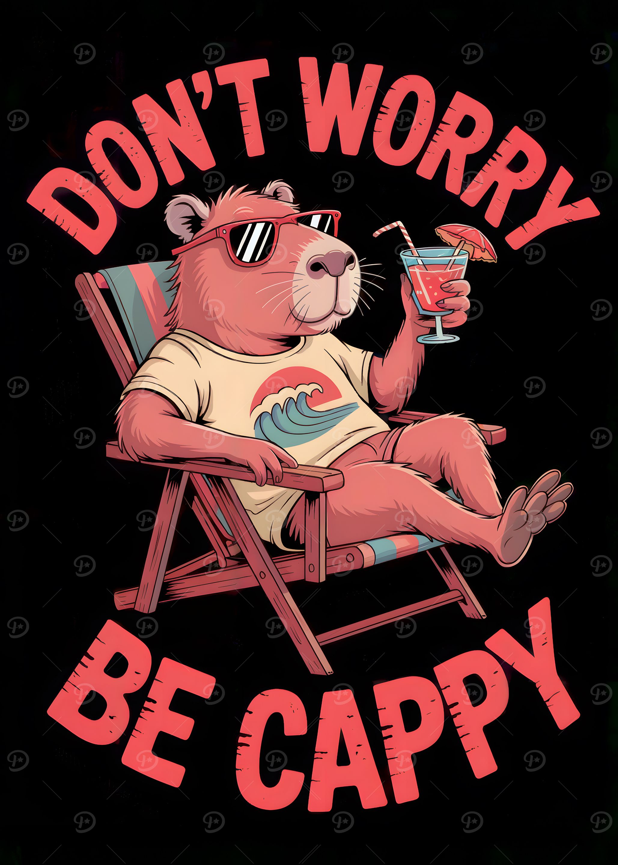 Don't Worry Be Cappy Illustration
