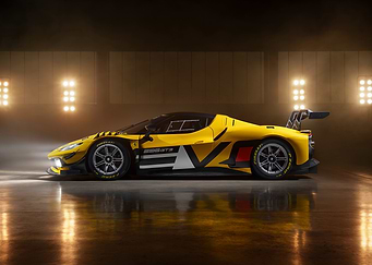 Yellow Ferrari 296 GT3 Race Car
