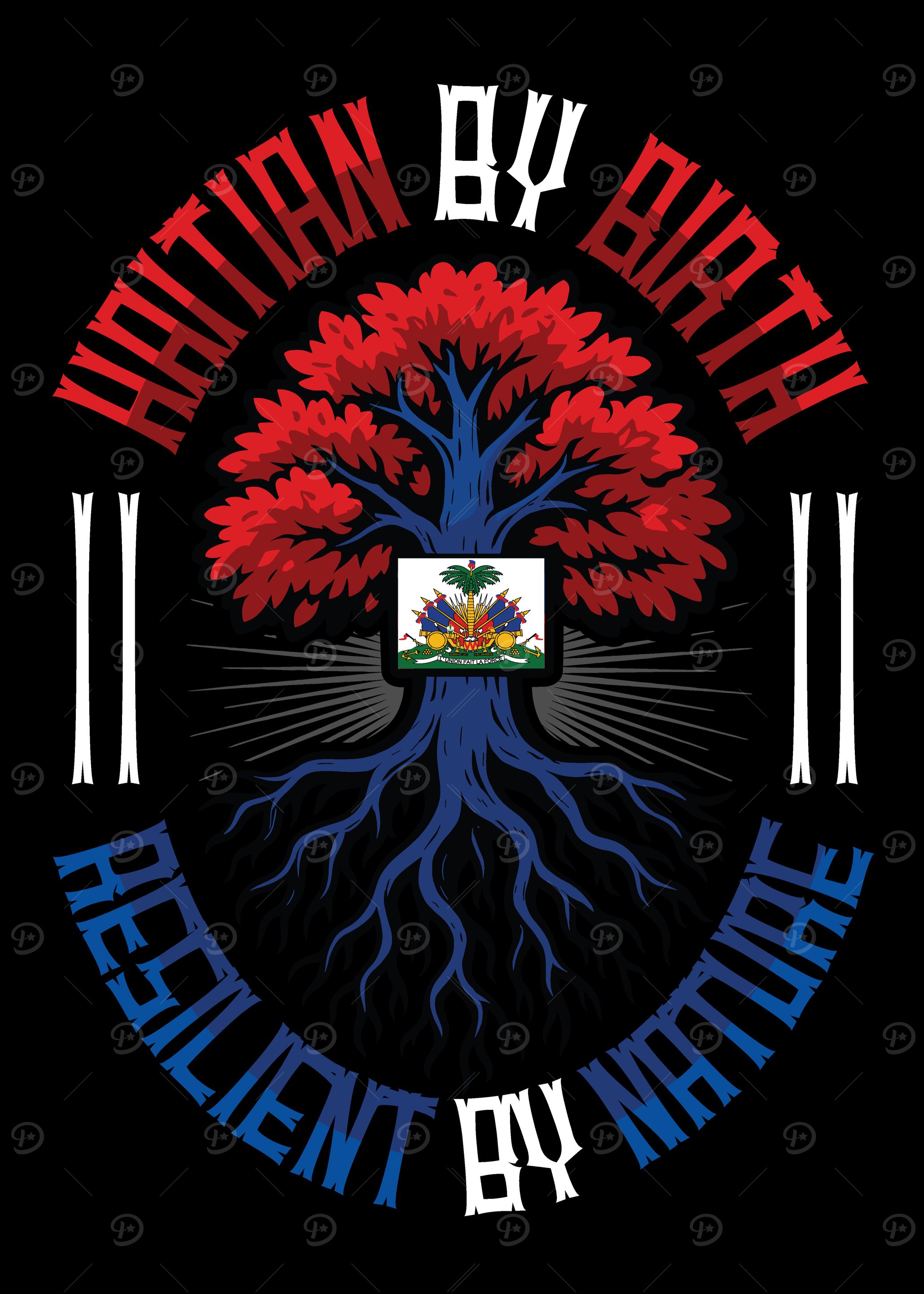 Haitian Pride Haitian Roots Tree Haitian Flag