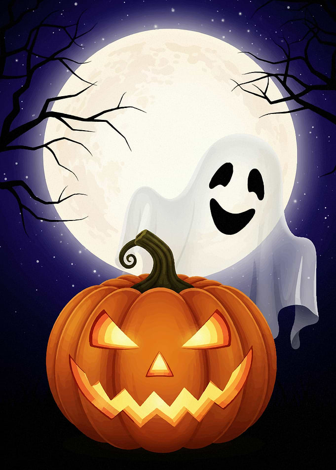 Halloween Pumpkin and Ghost Halloween2025