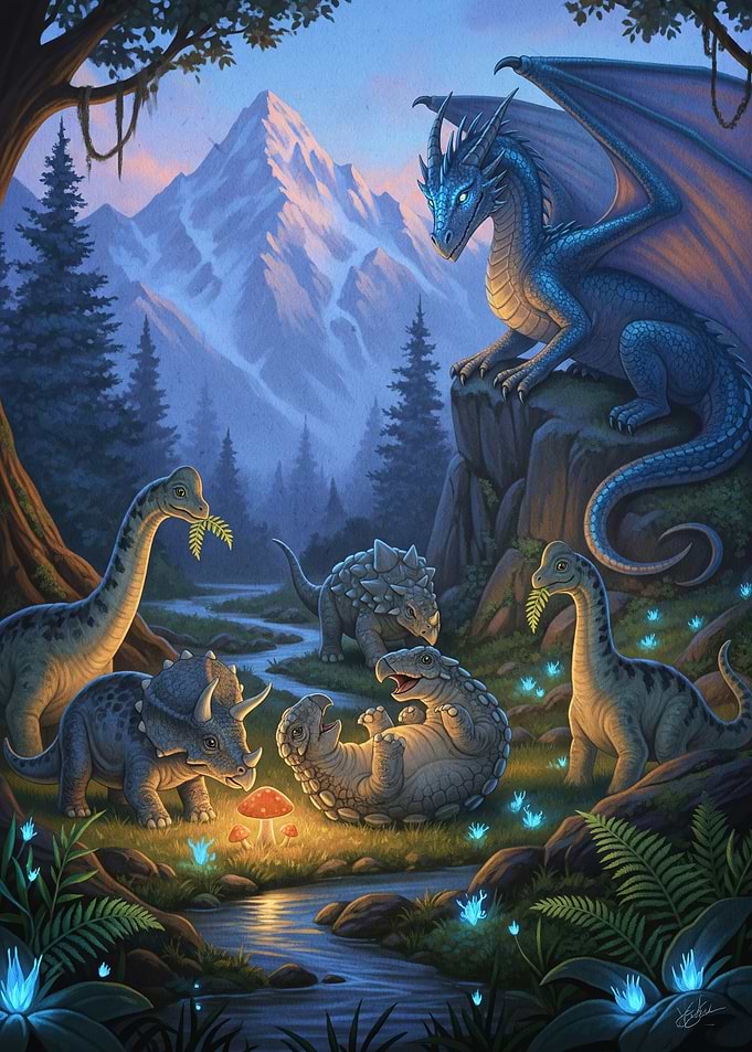 Dragon Dinosaurs Forest