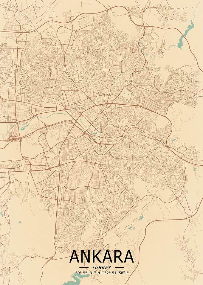 Ankara Vintage Map