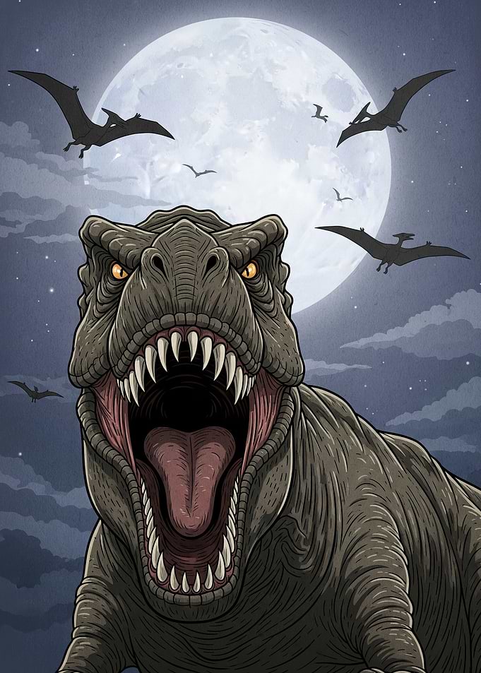 Roaring T-Rex Moonlight
