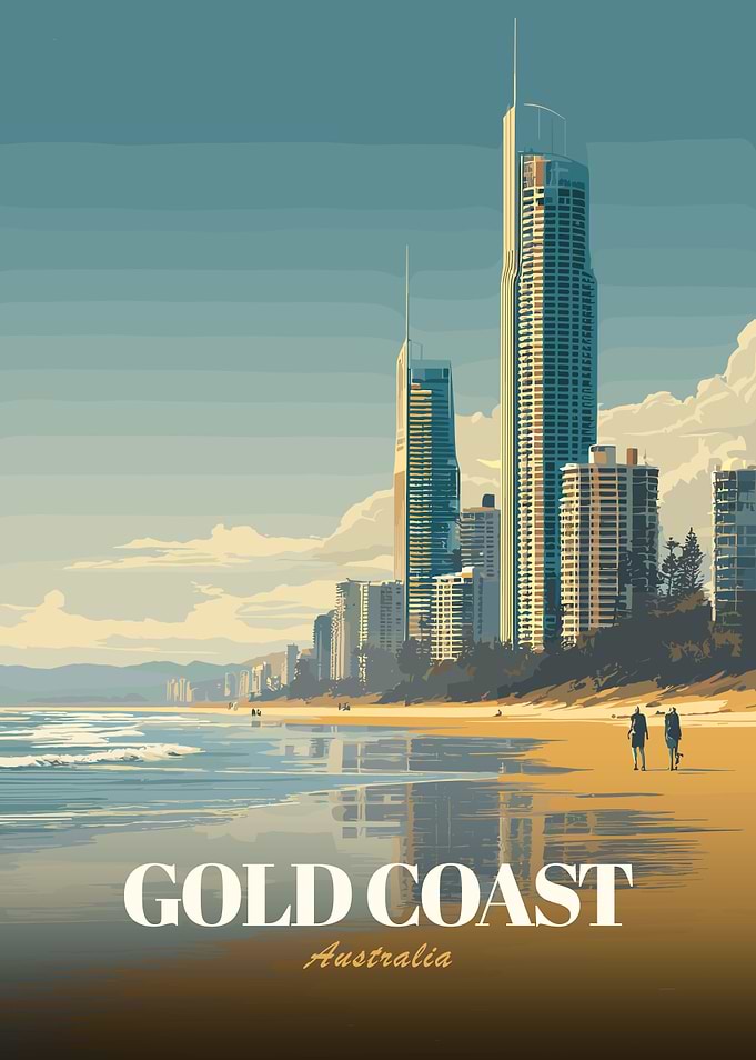 Gold Coast Australia Beach Skyline