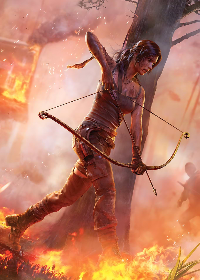 Lara Croft with Bow and Arrow