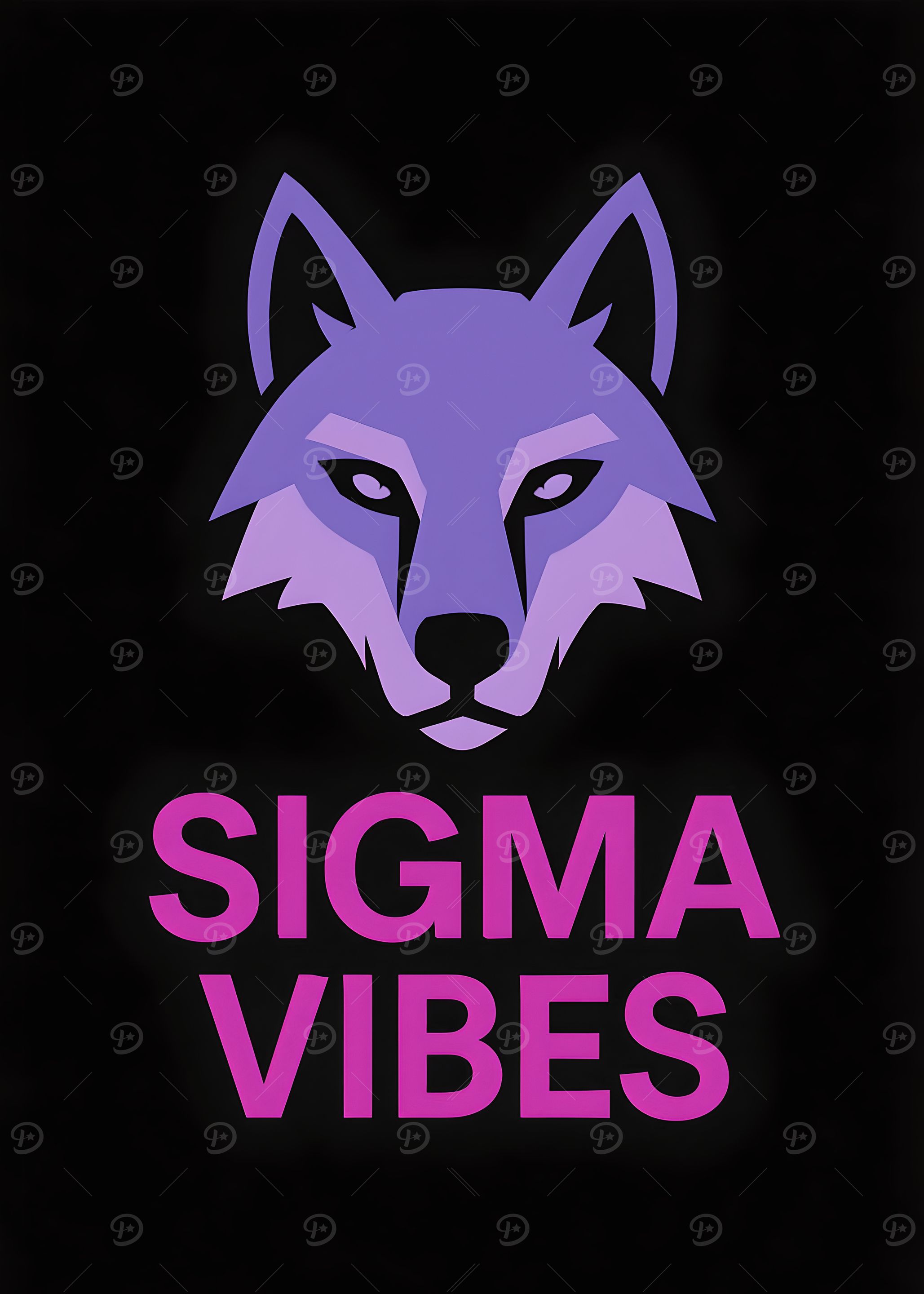 Sigma Vibes Wolf Graphic