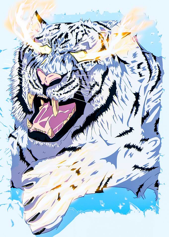 Blazing White Tiger