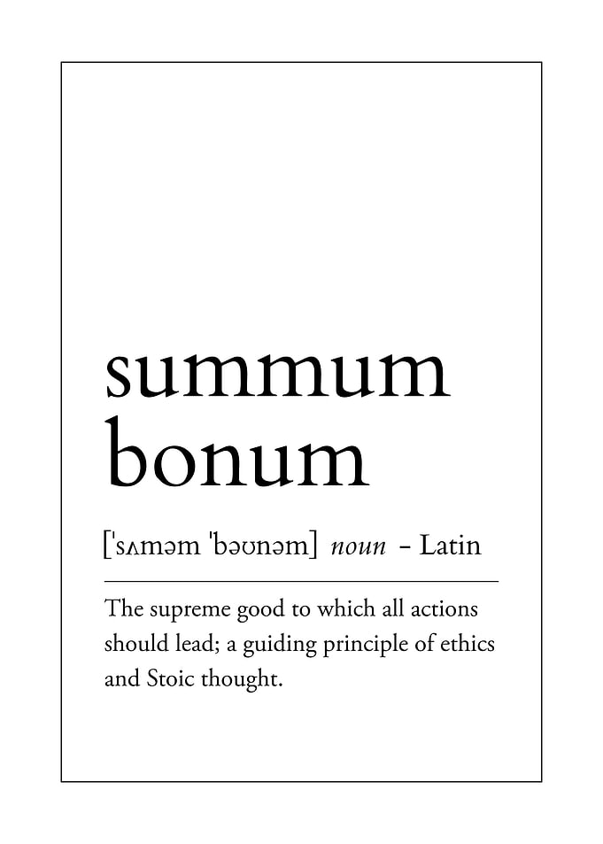 Summum Bonum Definition Print