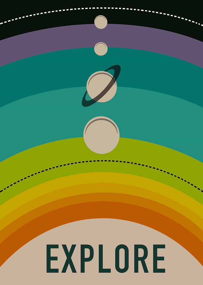 Explore Space Minimalist Art