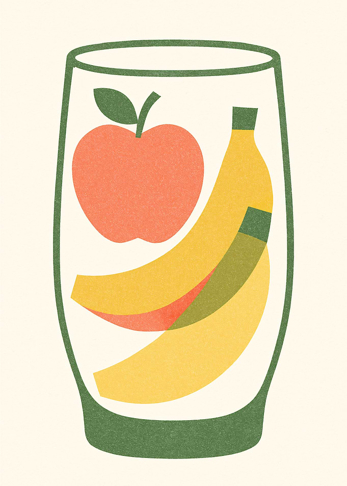 Fruit in a Glass Illustration