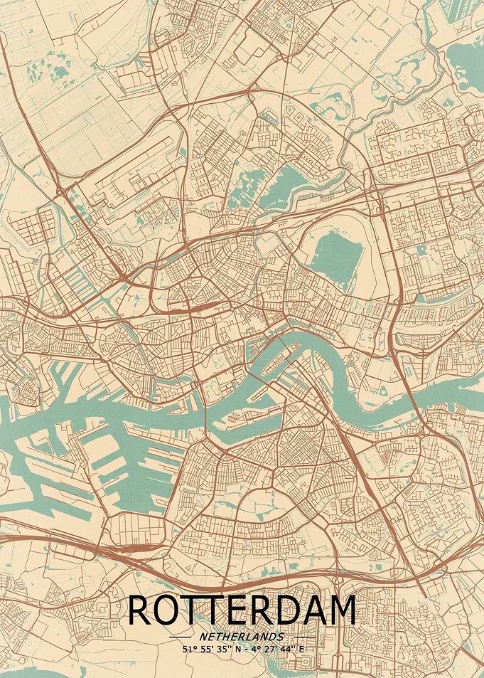 Rotterdam Vintage Map