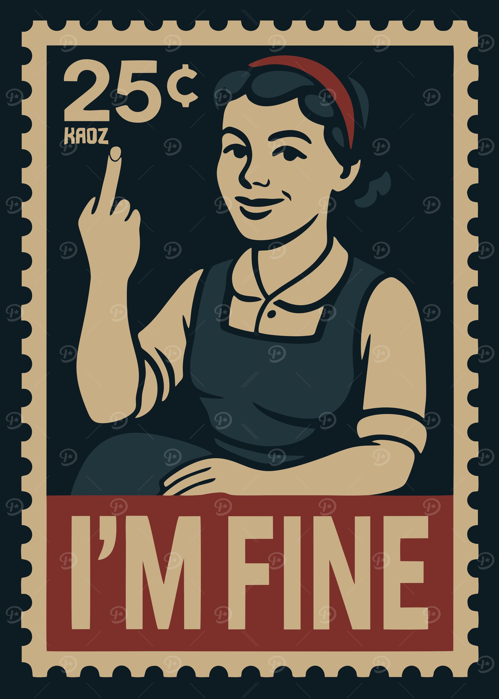 I'm Fine Stamp