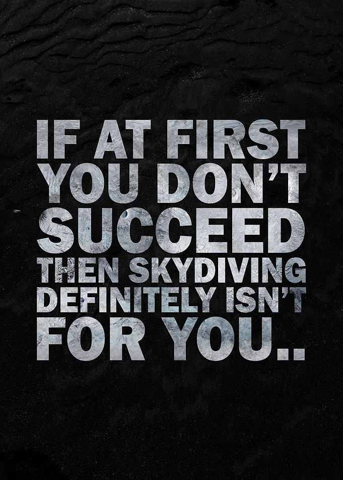 Skydiving Humor Quote on Dark Background