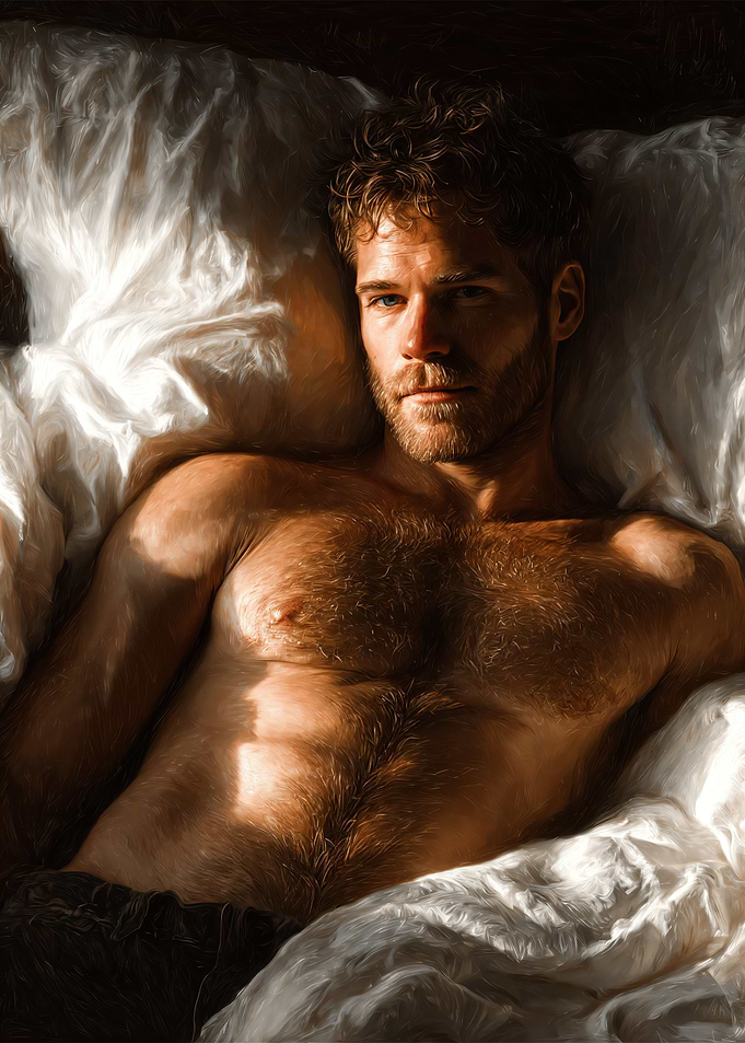 Man in Bed, Morning Light