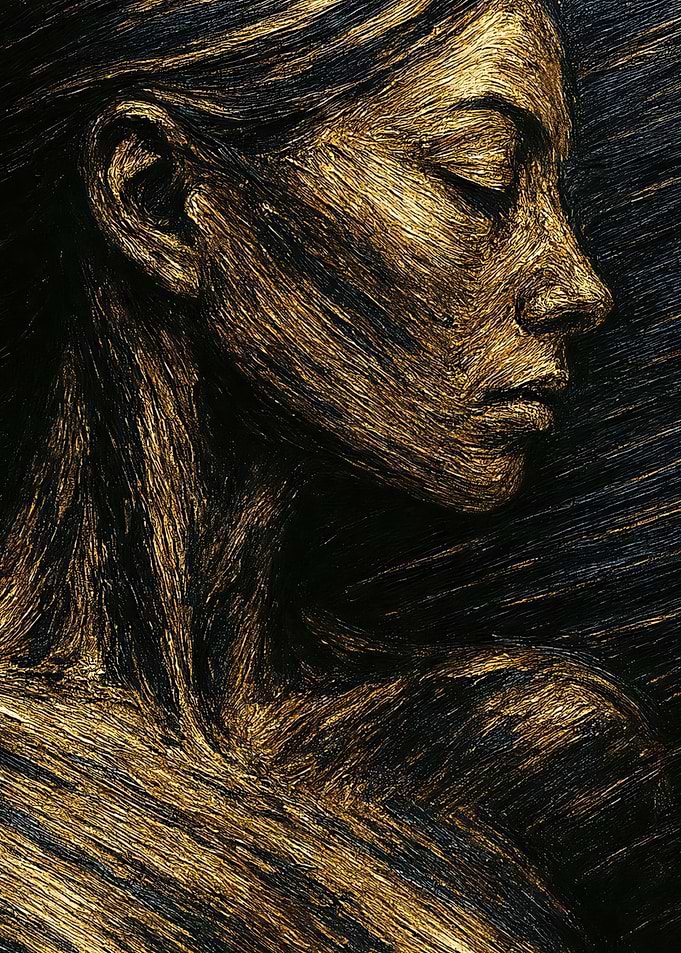 Golden Woman Portrait
