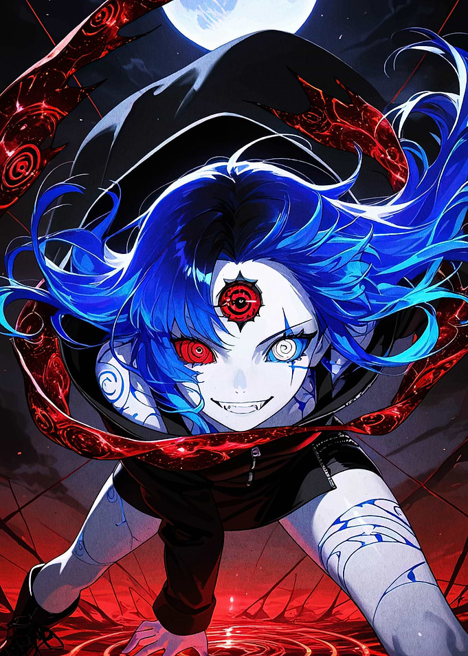 Anime Girl with Piercing Gaze