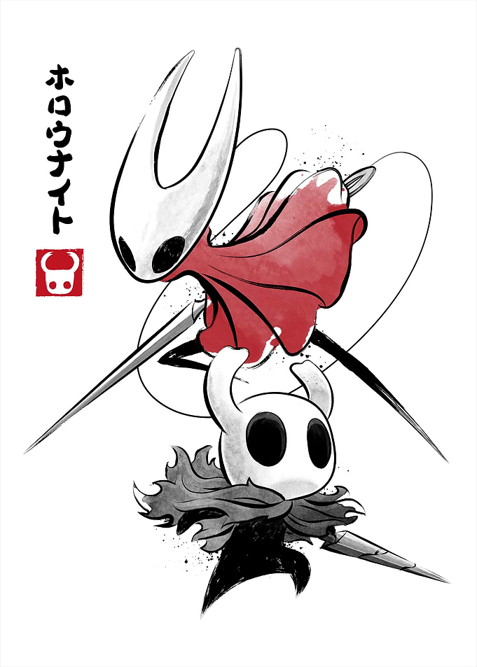 Hollow Knight sumi e