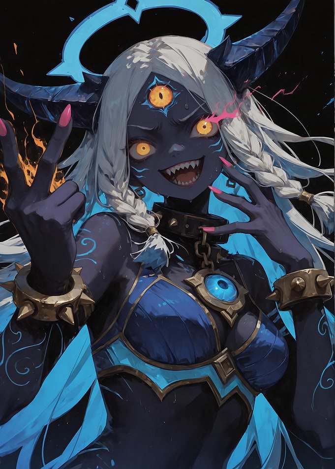 Demon Girl with Third Eye