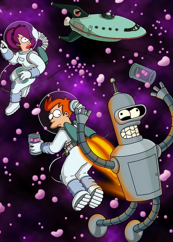 Futurama characters in space adventure