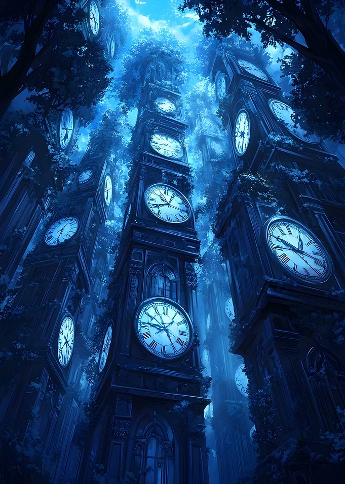 A forest made of clock towers ticks 2