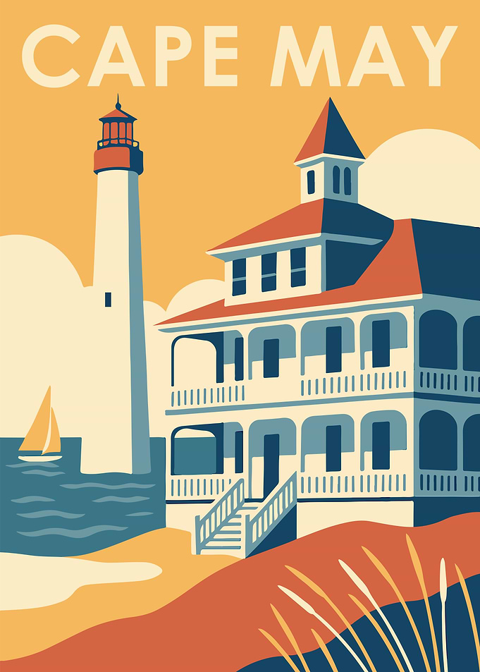 Cape May Travel Poster