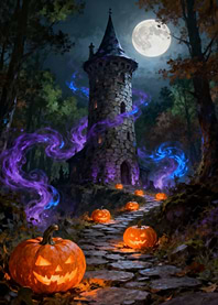 Halloween Tower with Jack-o'-Lanterns