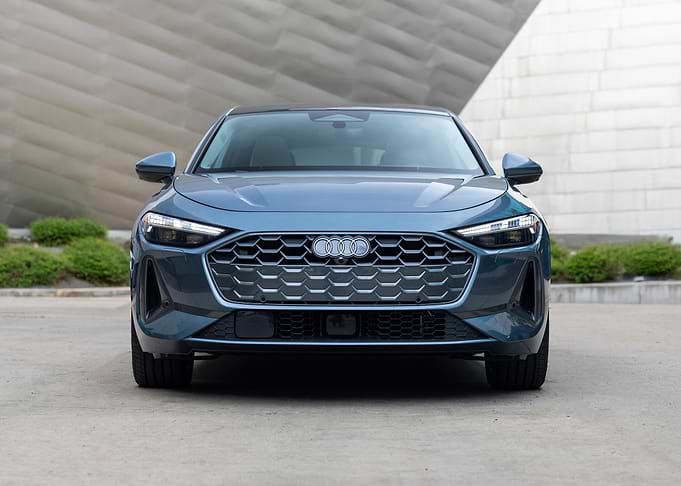 Blue Audi Front View