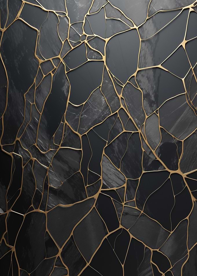 Black Gold Abstract Art