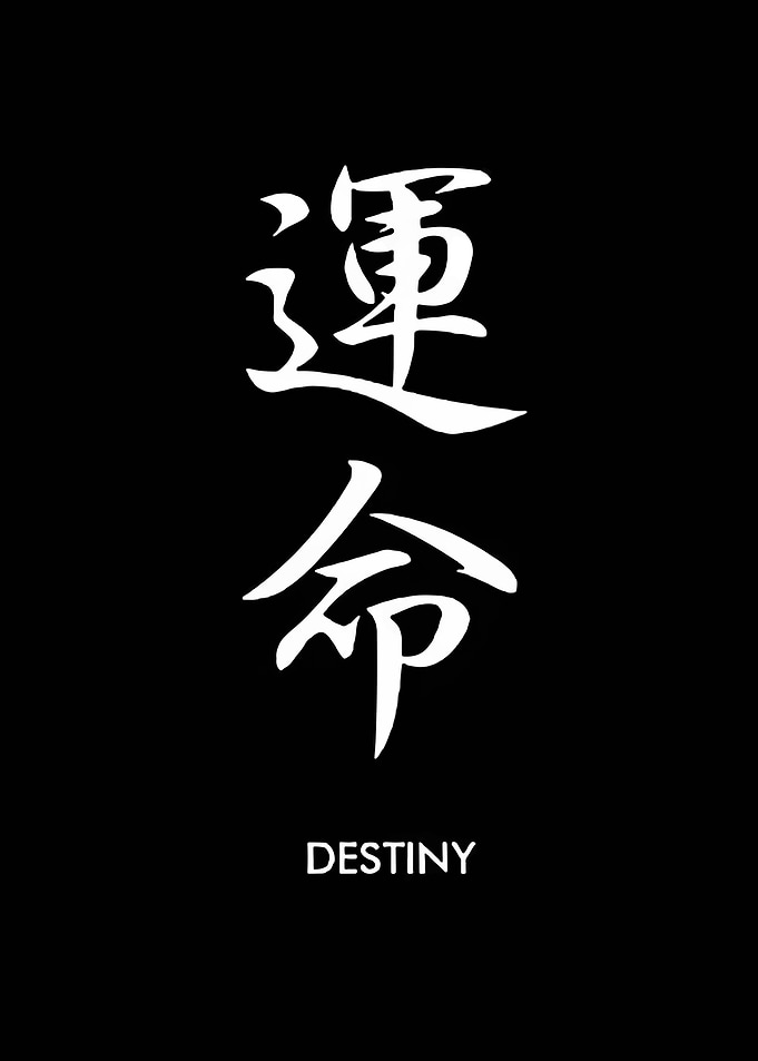 Destiny Kanji Calligraphy Art