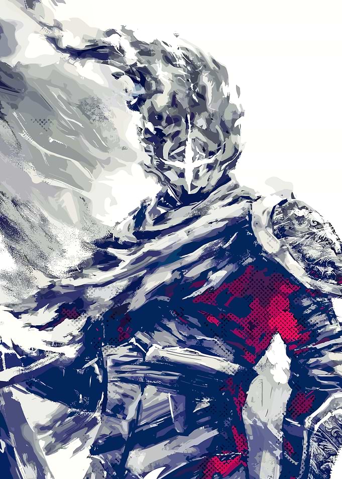 Abstract Knight Illustration