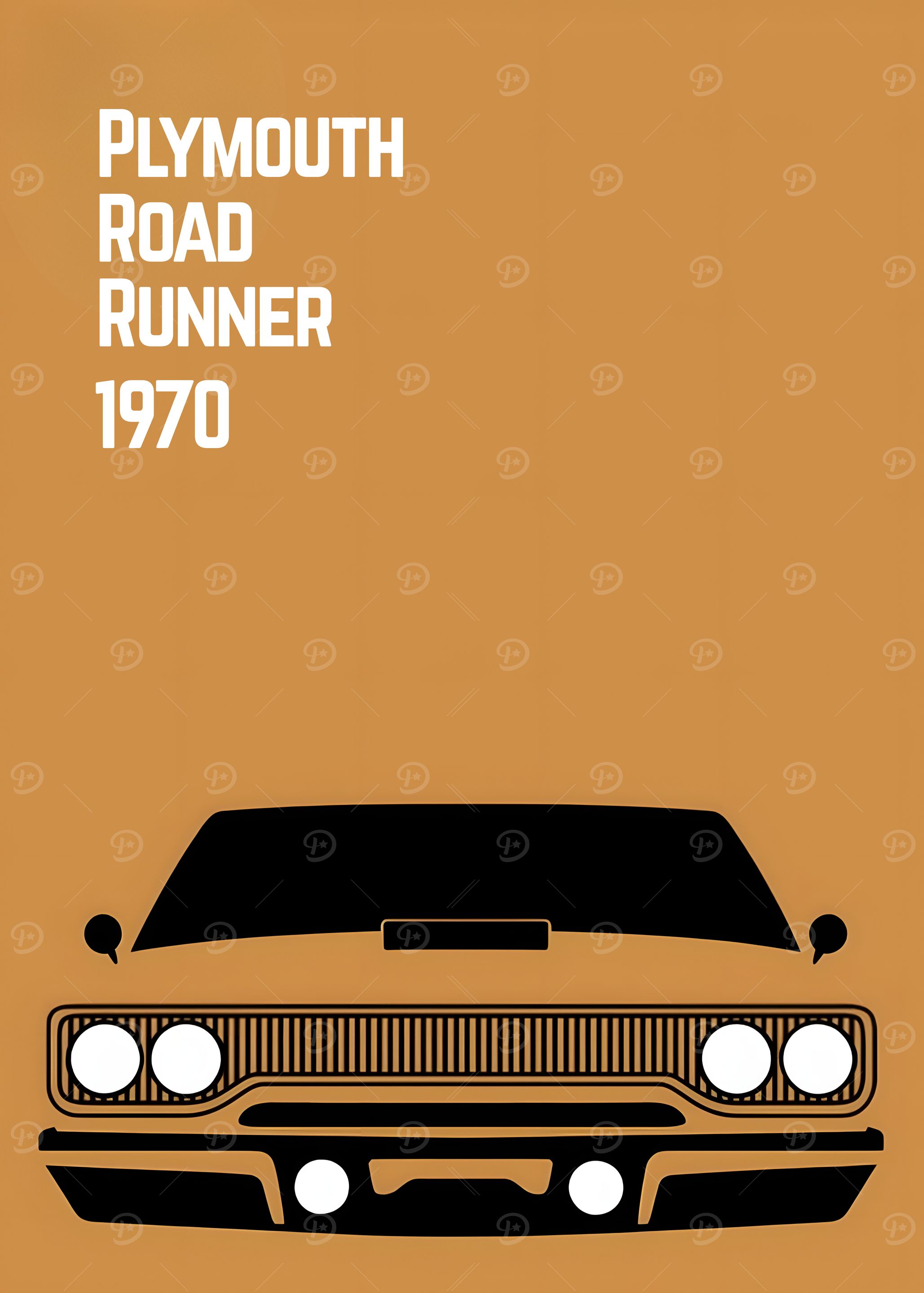 Plymouth Road Runner 1970 Minimalist Art