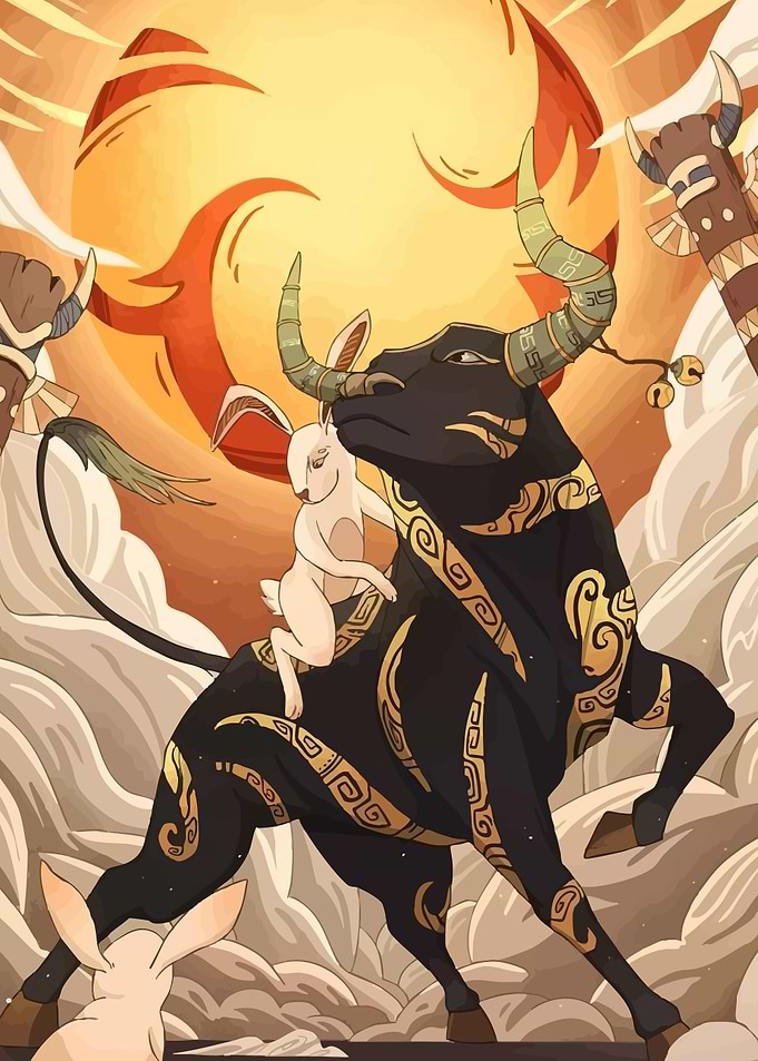 Ox and Rabbit Animal