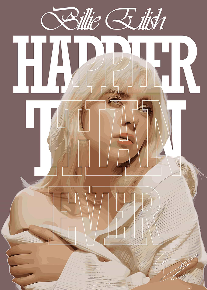 Billie Eilish Happier Than Ever Artwork