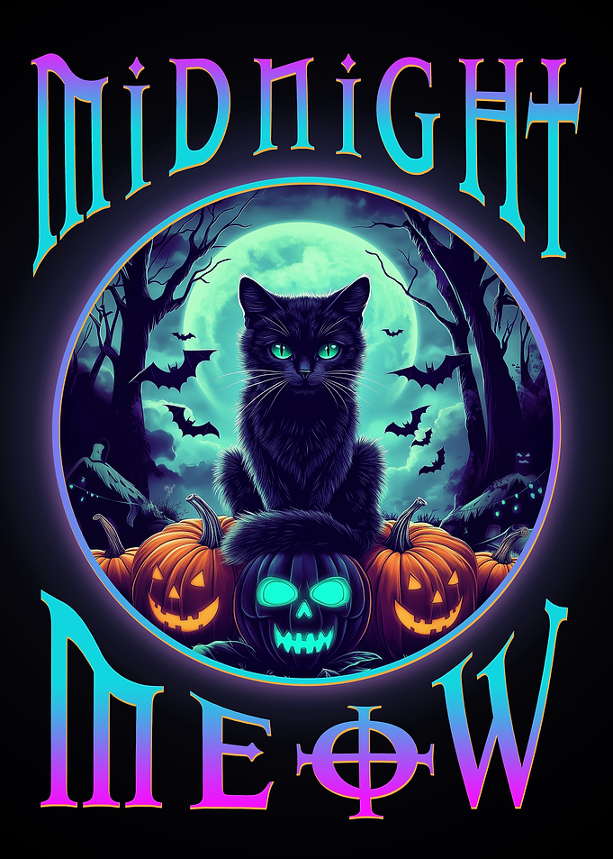 Midnight Meow Halloween Cat