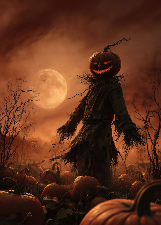 Halloween Scarecrow Pumpkin Patch