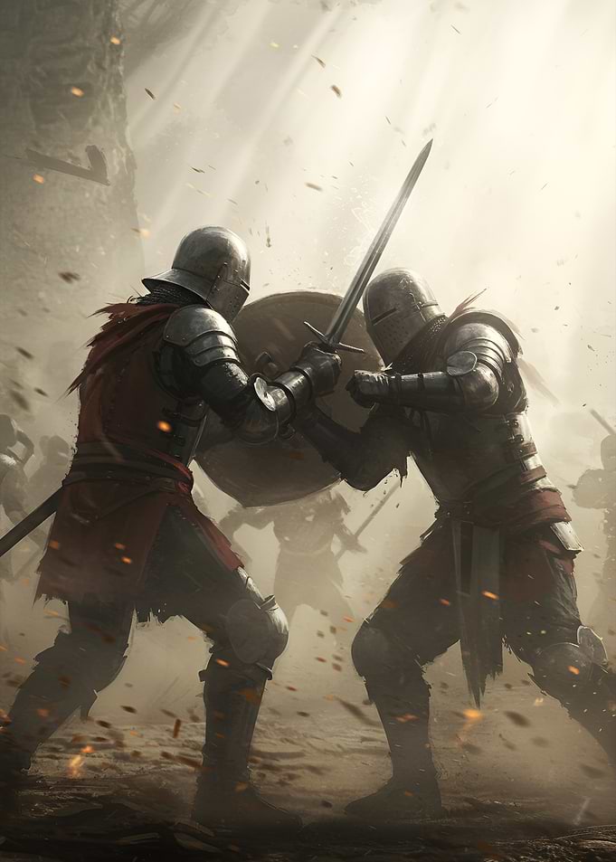 Medieval Knights in Battle