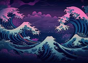 Great Waves Blue