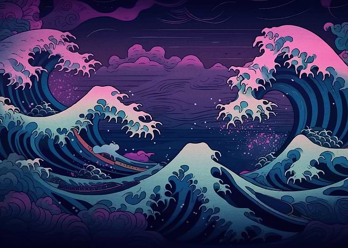 Great Waves Blue