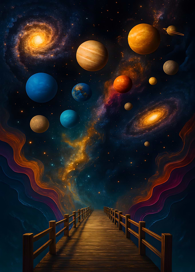 Planets over the bridge to space