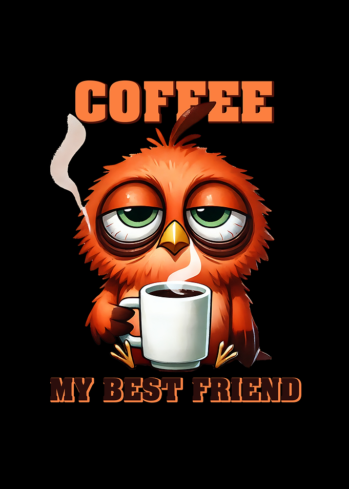 Coffee My Best Friend Owl