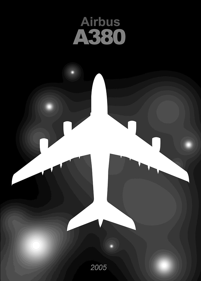Airbus A380 Minimalist Poster