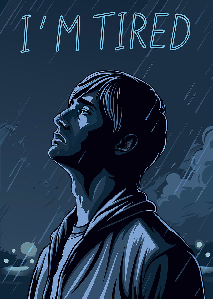 I'm Tired - Emotional Illustration