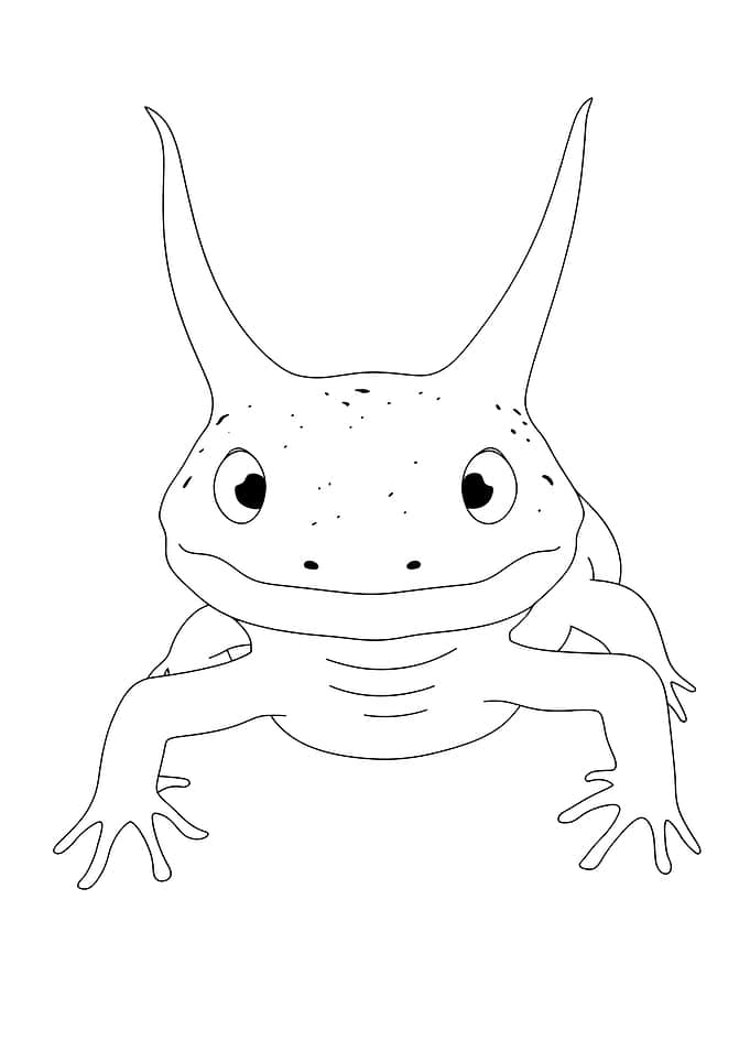 Minimalist Mythical Horned Creature Line Art