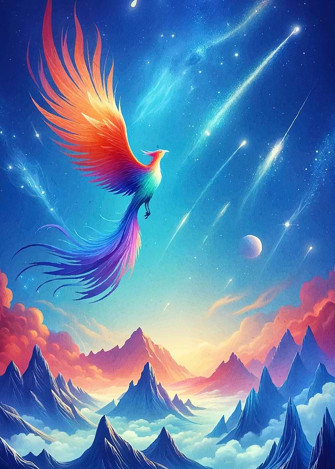 Phoenix soaring mountains