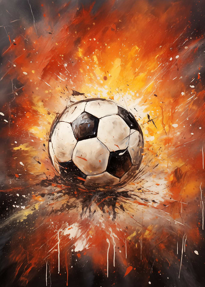 Explosive Soccer Ball Art