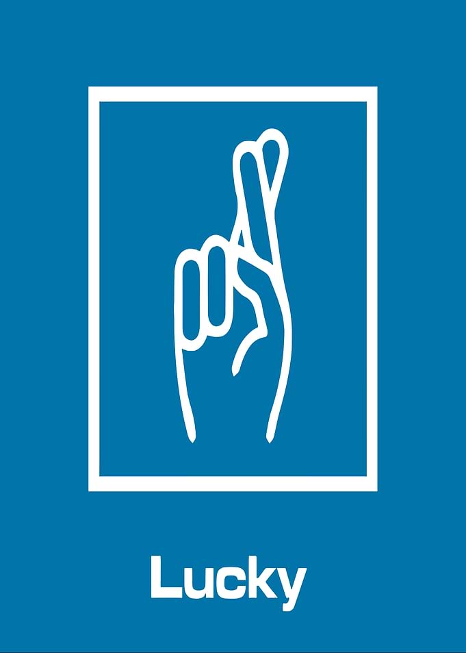Lucky Fingers Crossed Symbol