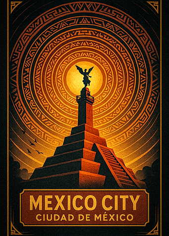 Mexico City Travel Poster