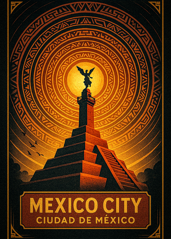 Mexico City Travel Poster
